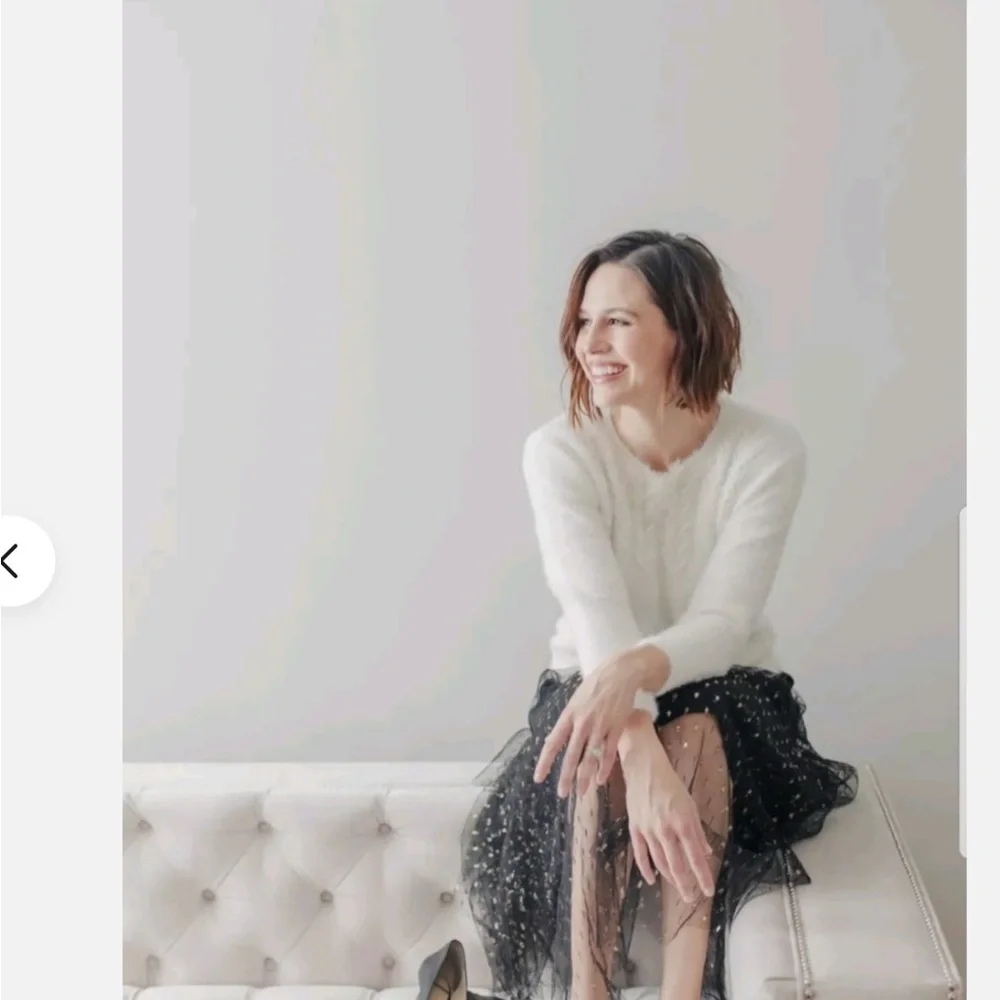 Anthropologie NWT Rosie Niera Aubade Pullover Fuzzy IVORY Sweater.Size Small - Picture 7 of 16